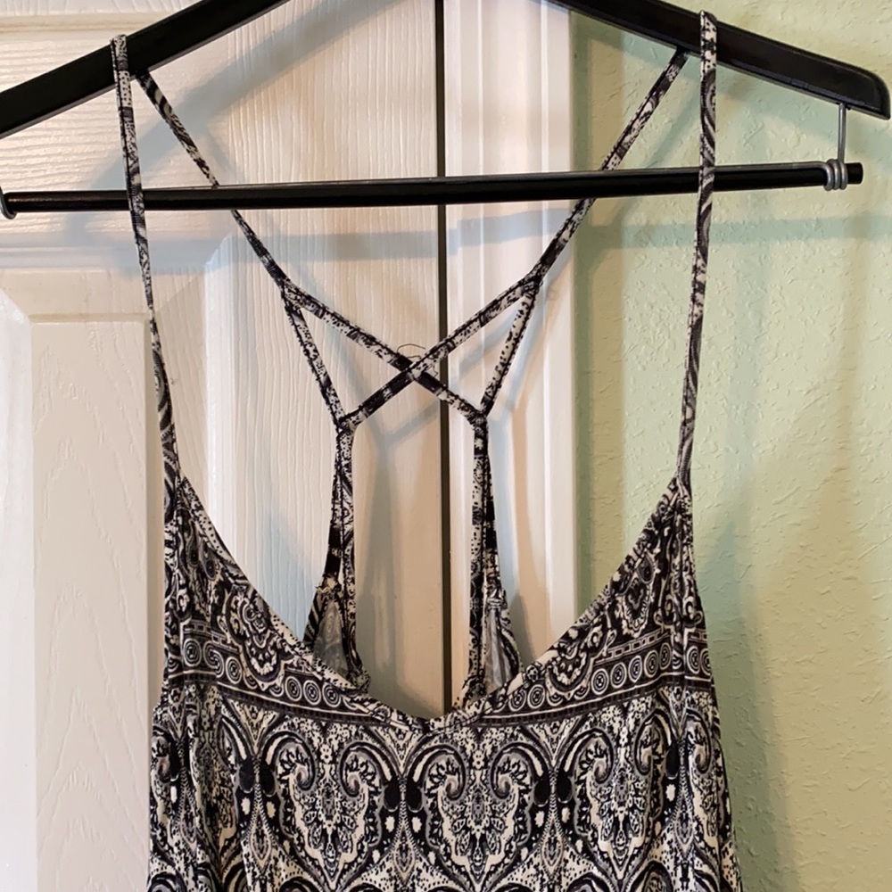 Women’s L long dress Aztec design black/white - Picture 2 of 10